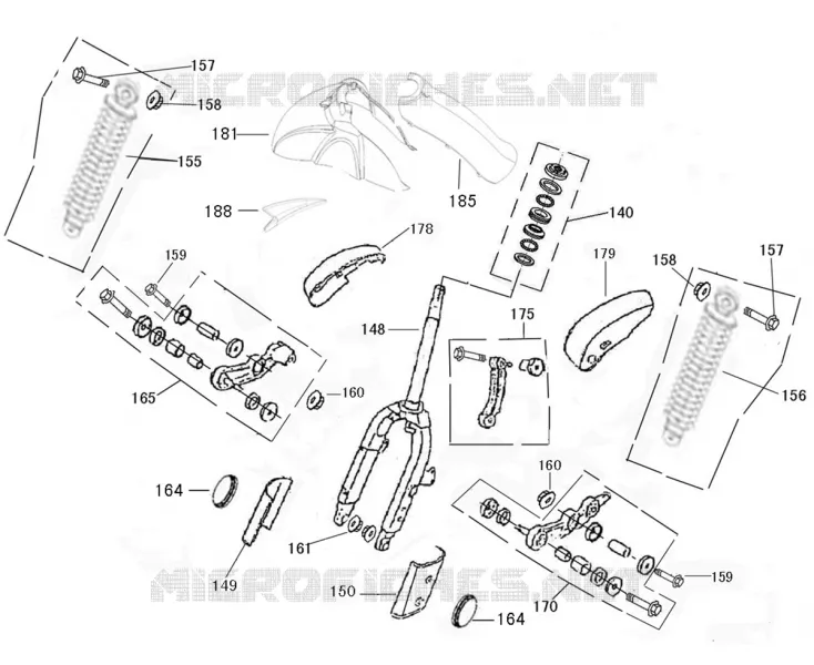 FOURCHE / GARDE BOUE AVANT