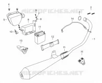 ECHAPPEMENT / BOITIER FILTRE / BATTERIE / BOITE A OUTIL