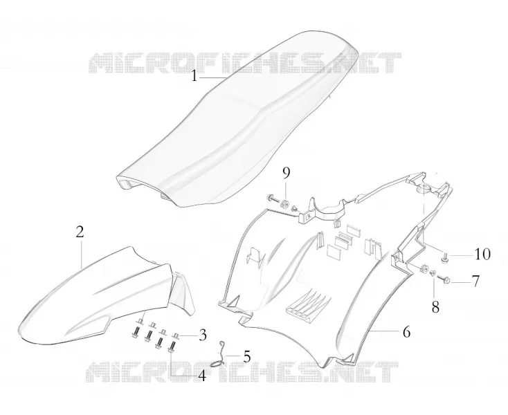 SELLE / GARDE BOUE AVANT