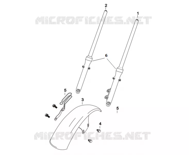 FOURCHE / GARDE BOUE AVANT