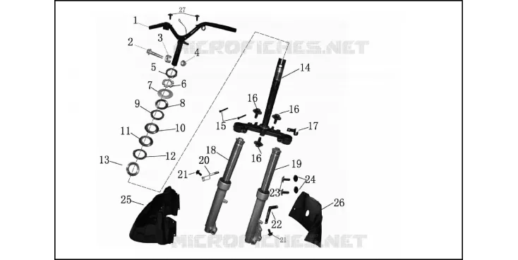 GUIDON / COLONNE / FOURCHE