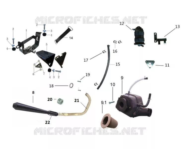 BOITIER FILTRE A AIR / ECHAPPEMENT