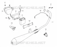 ECHAPPEMENT / BOITIER FILTRE / BATTERIE / BOITE A OUTIL