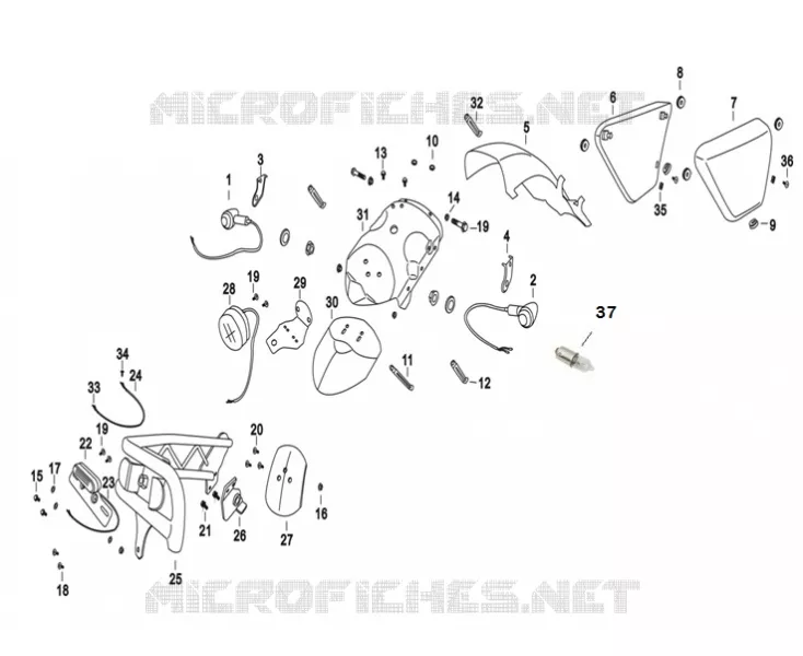 GARDE BOUE ARRIERE / CACHE LATERAUX / CLIGNOTANTS