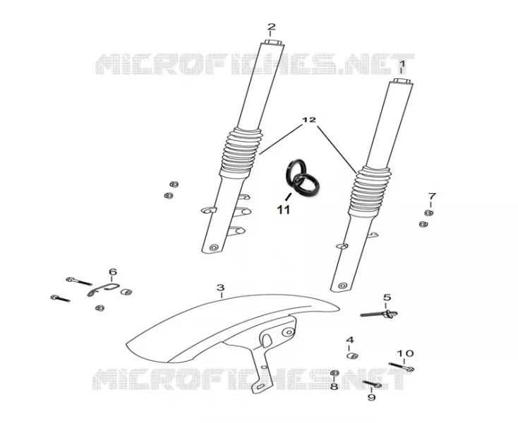 FOURCHE / GARDE BOUE AVANT