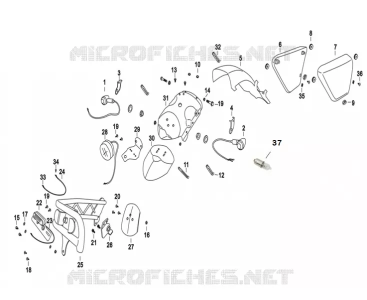 GARDE BOUE ARRIERE / CACHE LATERAUX / CLIGNOTANTS