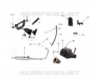ECHAPPEMENT / FILTRE A AIR / SUPPORT BATTERIE