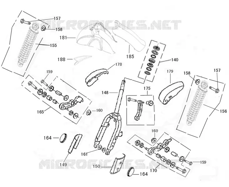 FOURCHE / GARDE BOUE AVANT