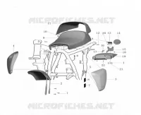 CACHES LATERAUX / SELLE / GARDE BOUE AVANT ET ARRIERE / FEU ARRIERE