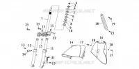 FOURCHE / AMORTISSEURS  / GARDE BOUE AVANT