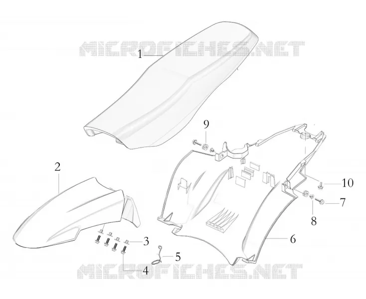 SELLE / GARDE BOUE AVANT