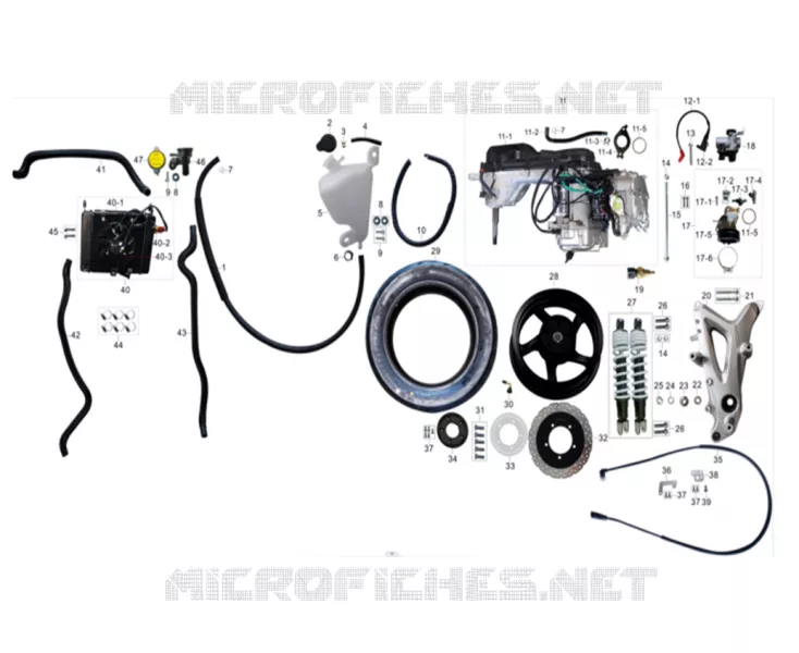 ROUE ARRIERE ET MOTEUR
