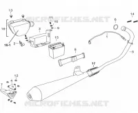  BATTERIE / BOITIER FILTRE A AIR / ECHAPPEMENT