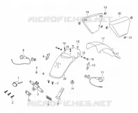 CACHES LATERAUX / GARDE BOUE ARRIERE / FEU ARRIERE / CLIGNOTANTS