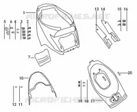 COQUE CENTRALE / COFFRE DE SELLE 