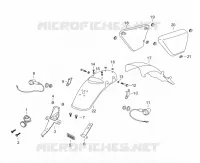CACHES LATERAUX / GARDE BOUE ARRIERE / FEU ARRIERE / CLIGNOTANTS