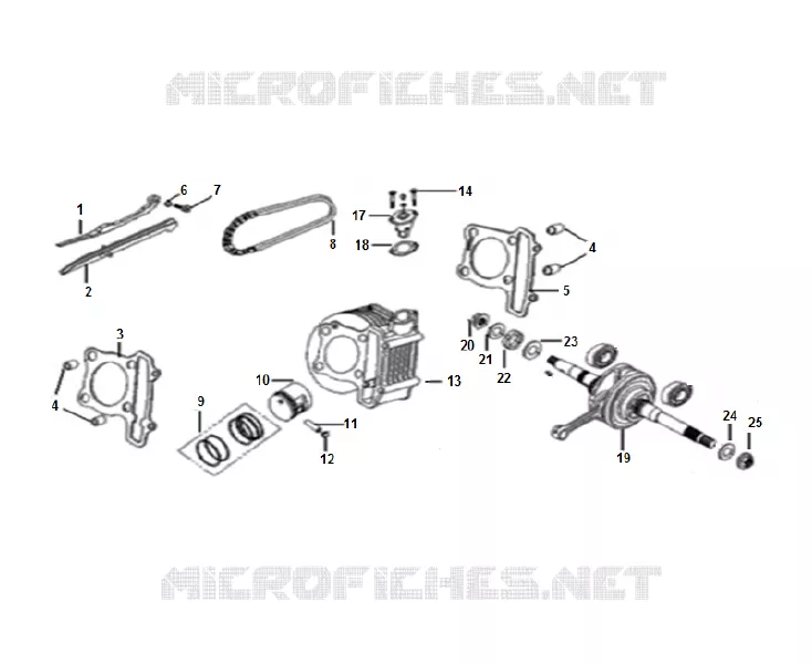 PISTON / CYLINDRE / VILEBREQUIN