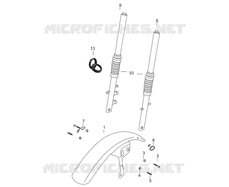 FOURCHE / GARDE BOUE AVANT
