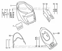 COQUE CENTRALE / COFFRE DE SELLE 