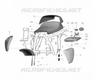 CACHES LATERAUX / SELLE / GARDE BOUE AVANT ET ARRIERE / FEU ARRIERE