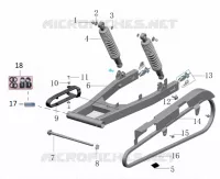 BRAS OSCILLANT / AMORTISSEURS / CHAINE