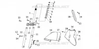 FOURCHE / AMORTISSEURS  / GARDE BOUE AVANT