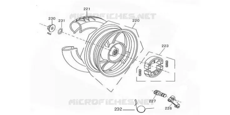 ROUE ARRIERE Mash SCOOTER 50 2013 BIBOP 50 RACE (2T)  BIBOP 50 RACE (2T)