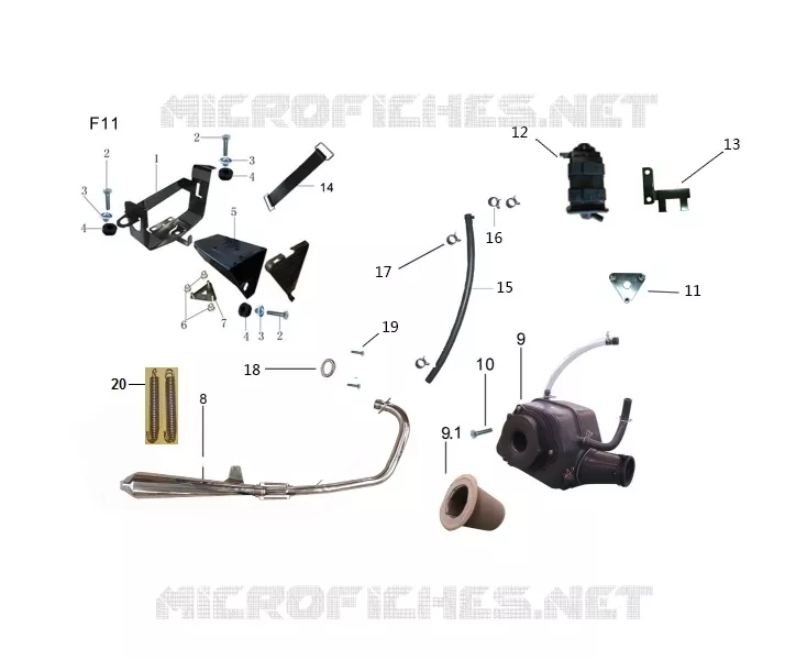 BOITE A AIR / ECHAPPEMENT Mash MOTO 125 2018 BLACK SEVEN 125 EURO 4  BLACK SEVEN 125 EURO 4