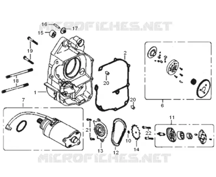 DEMARREUR / POMPE A HUILE / ROUE LIBRE Mash SCOOTER 125 2016 SIXTY 125 (4T)  SIXTY 125 (4T)