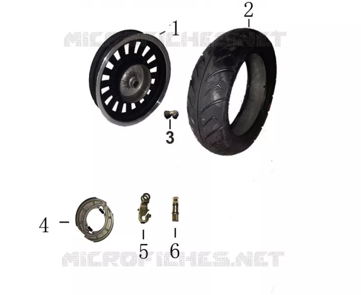 ROUE ARRIERE Mash SCOOTER 50 2020 CITY CRUISE 50 (4T)  CITY CRUISE 50 (4T)