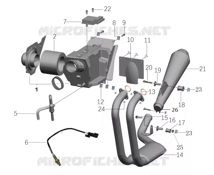 ECHAPPEMENT / BOITIER FILTRE / BOITIER CDI  Mash MOTO 650 2021 DIRT TRACK 650  DIRT TRACK 650