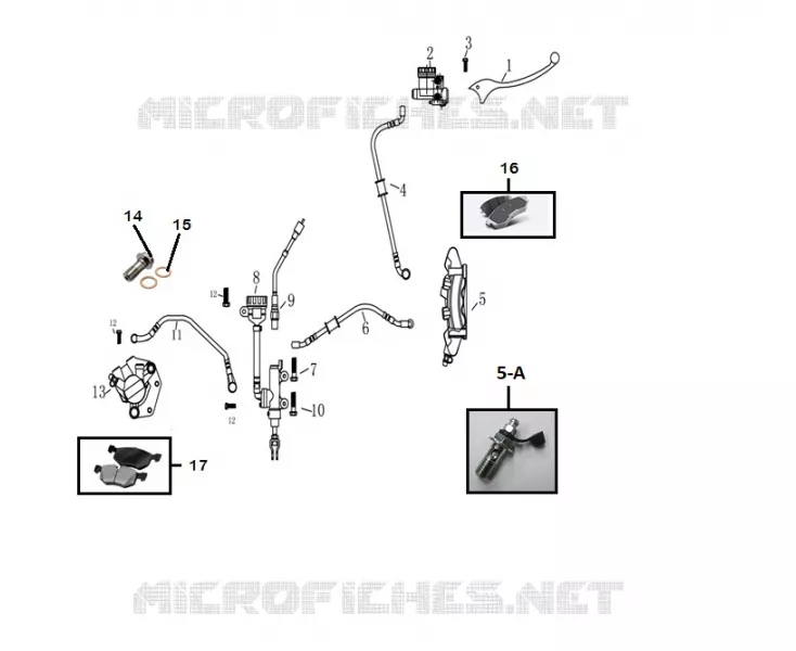 ENSEMBLE FREIN Mash MOTO 125 2020 FALCONE 125  FALCONE 125