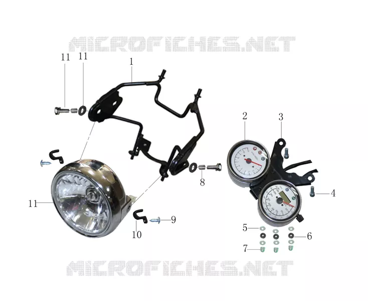 PHARE / COMPTEUR Mash SIDE CAR 400 2019 FAMILY SIDE VERT  FAMILY SIDE VERT
