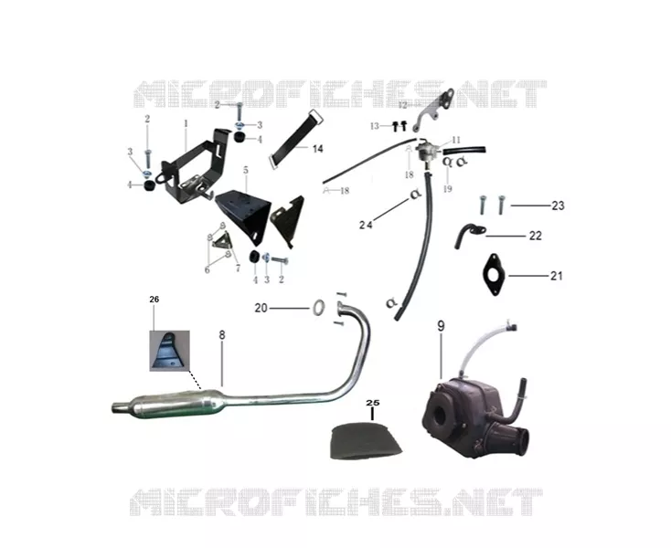 ECHAPPEMENT / BOITIER FILTRE Mash MOTO 125 2014 SCRAMBLER 125  SCRAMBLER 125