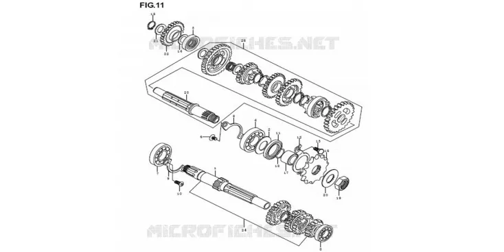 ARBRE PRIMAIRE / SECONDAIRE Mash MOTO 125 2015 SEVENTY  SEVENTY