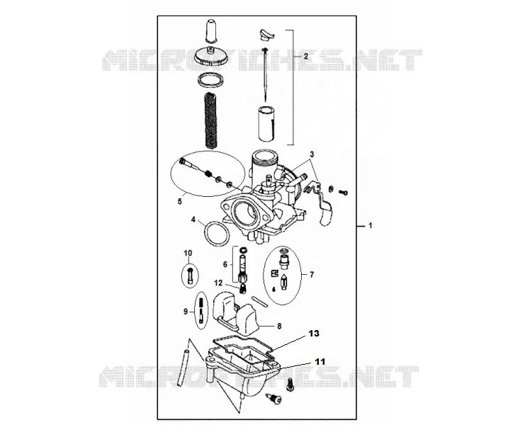 CARBURATEUR Mash MOTO 125 2013 SEVENTY  SEVENTY