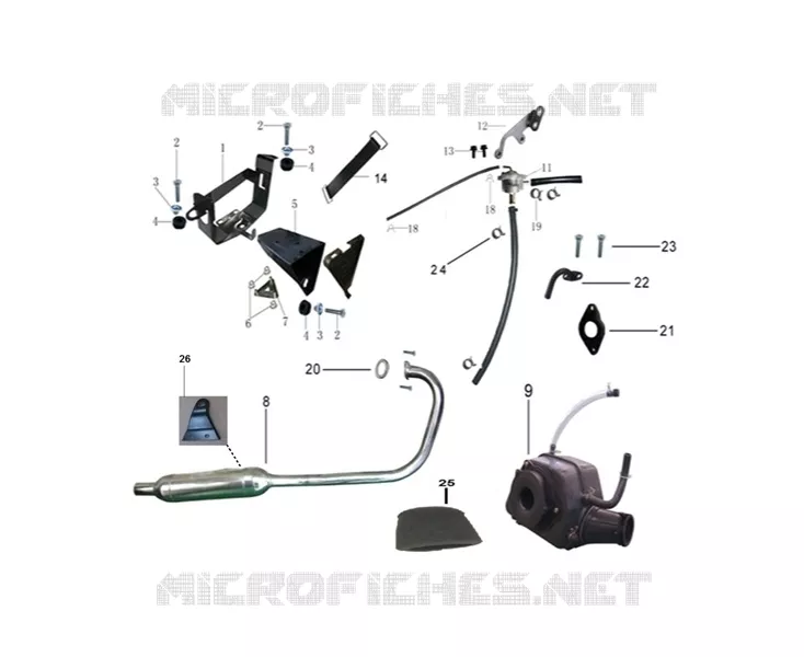ECHAPPEMENT / BOITIER FILTRE Mash MOTO 125 2014 SEVENTY FIVE  SEVENTY FIVE