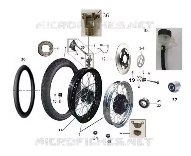 ROUE ARRIERE Mash MOTO 125 2015 SEVENTY FIVE  SEVENTY FIVE