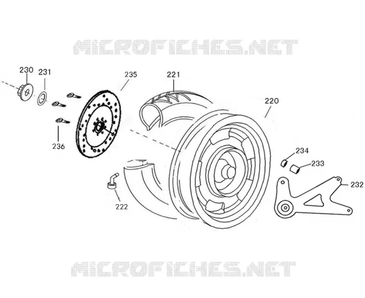 ROUE ARRIERE Mash SCOOTER 125 2020 SIXTY 125 (4T) EURO 4  SIXTY 125 (4T) EURO 4