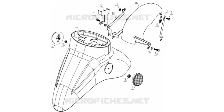 GARDE BOUE AVANT / ARRIERE Mash SCOOTER 50 2012 STORIA 50  STORIA 50
