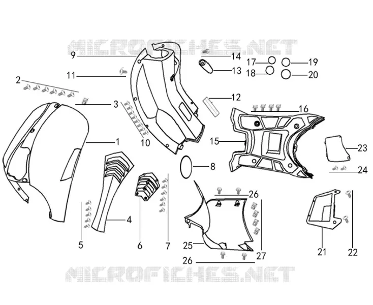 COQUE AVANT / TABLIER Mash SCOOTER 50 2022 CITY 50 2.0 EURO 5  CITY 50 2.0 EURO 5