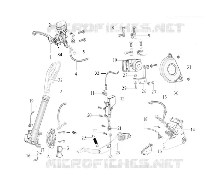 ENSEMBLE FREIN Mash MOTO 650 2021 X RIDE 650 EURO 5  X RIDE 650 EURO 5