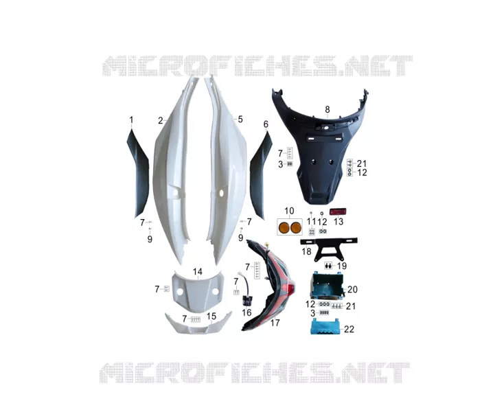 CARROSSERIE ARRIÈRE / FEUX ARRIÈRE Mash SCOOTER 300 2023 BELENA 300  BELENA 300